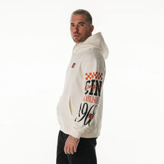 Cincinnati Bengals The Wild Collective Unisex Stacked Graphic Sleeve Fleece Hoodie Cream - NFL