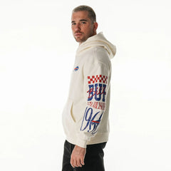 Buffalo Bills The Wild Collective Unisex Stacked Graphic Sleeve Fleece Hoodie Cream - NFL