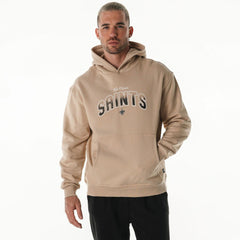 New Orleans Saints The Wild Collective Unisex Oversized Graphic Fleece Hoodie Tan - NFL