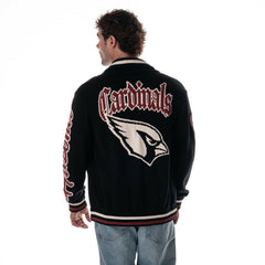 Arizona Cardinals The Wild Collective Unisex Jacquard Full-Zip Sweater Black - NFL