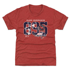 Alexander Ovechkin Washington Capitals 500 Level Youth NHL All-Time Leading Goal Scorer Overlay T-Shirt Red