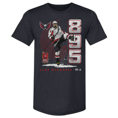 Alexander Ovechkin Washington Capitals 500 Level NHL All-Time Leading Goal Scorer Tri-Blend Vertical T-Shirt Navy