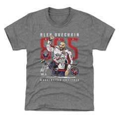 Alexander Ovechkin Washington Capitals 500 Level Youth NHL All-Time Leading Goal Scorer The Shot T-Shirt Gray