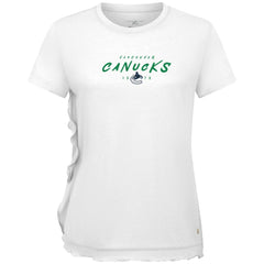 Vancouver Canucks - Levelwear Women's Airflow Scratched T-Shirt White
