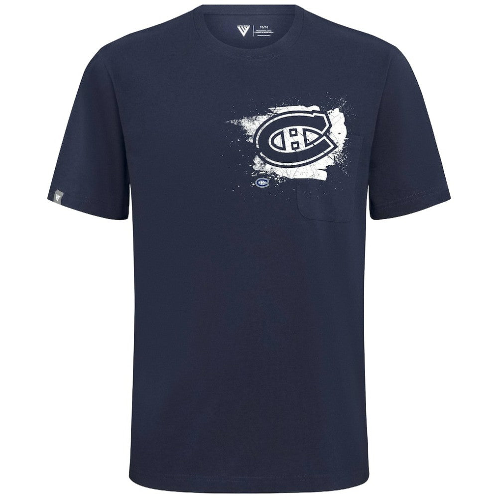 Montreal Canadiens - Levelwear Focal Blasted T-Shirt Navy