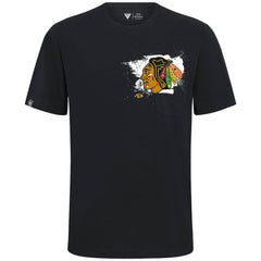 Chicago Blackhawks Levelwear Focal Blasted T-Shirt Black