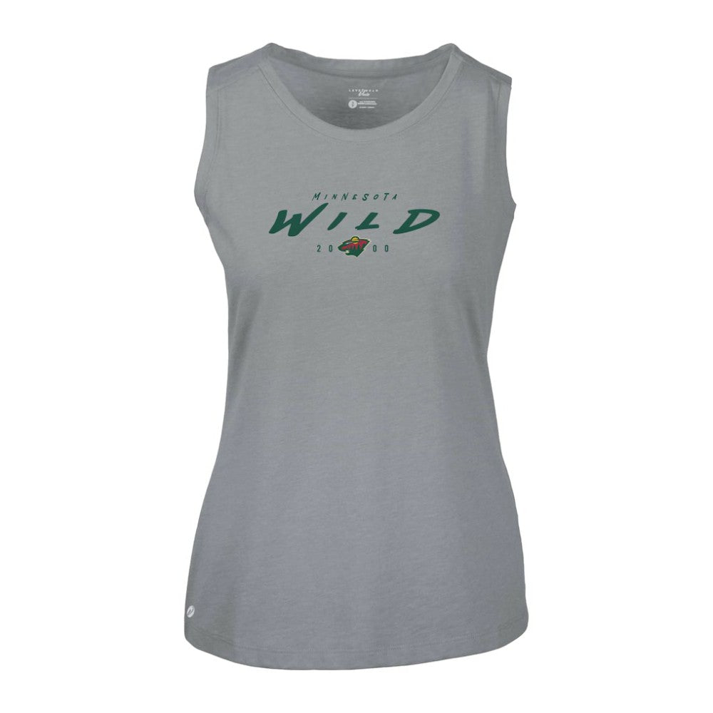 Minnesota Wild - Levelwear Women's Macy Scratched Tank Top Gray