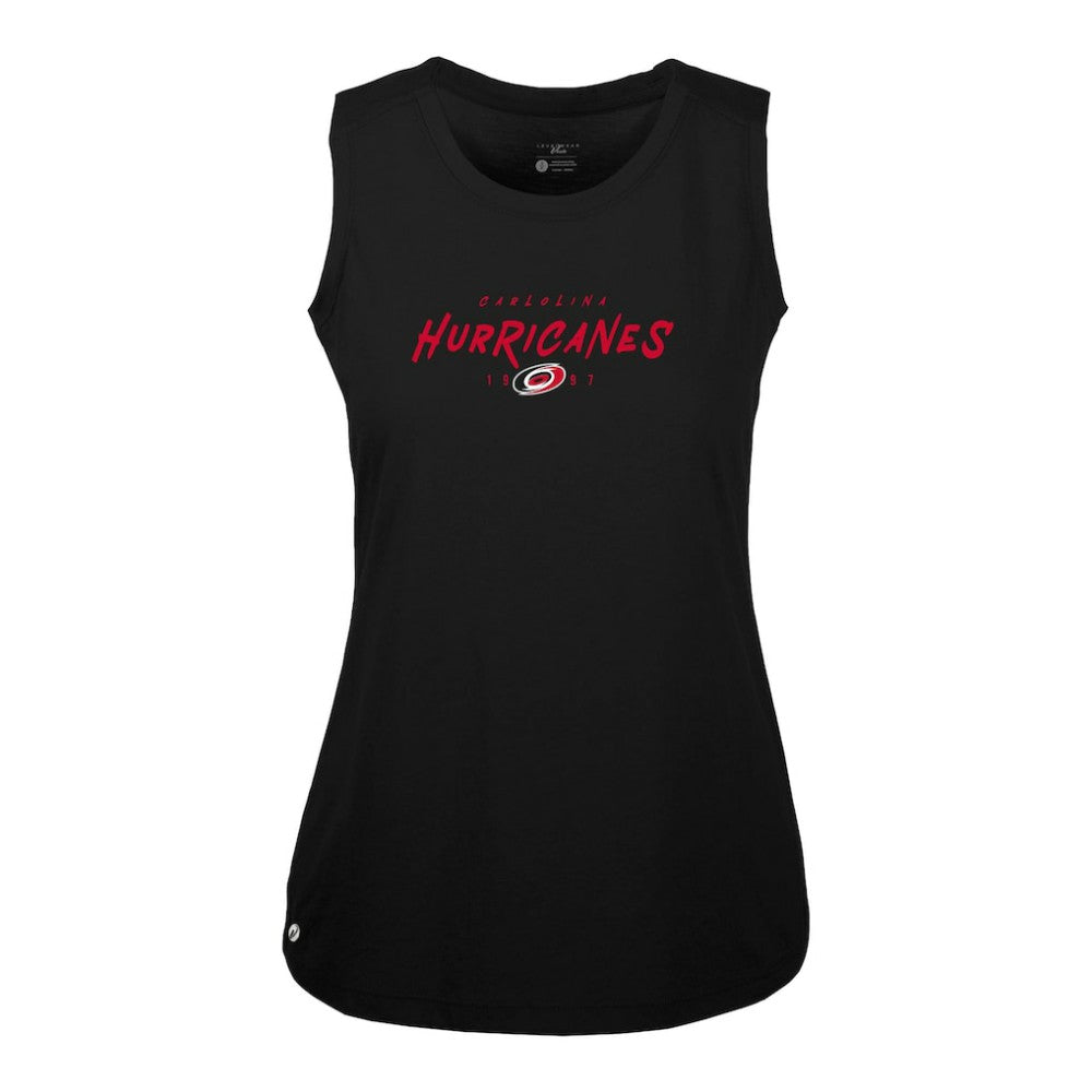 Carolina Hurricanes - Levelwear Women's Macy Scratched Tank Top Black
