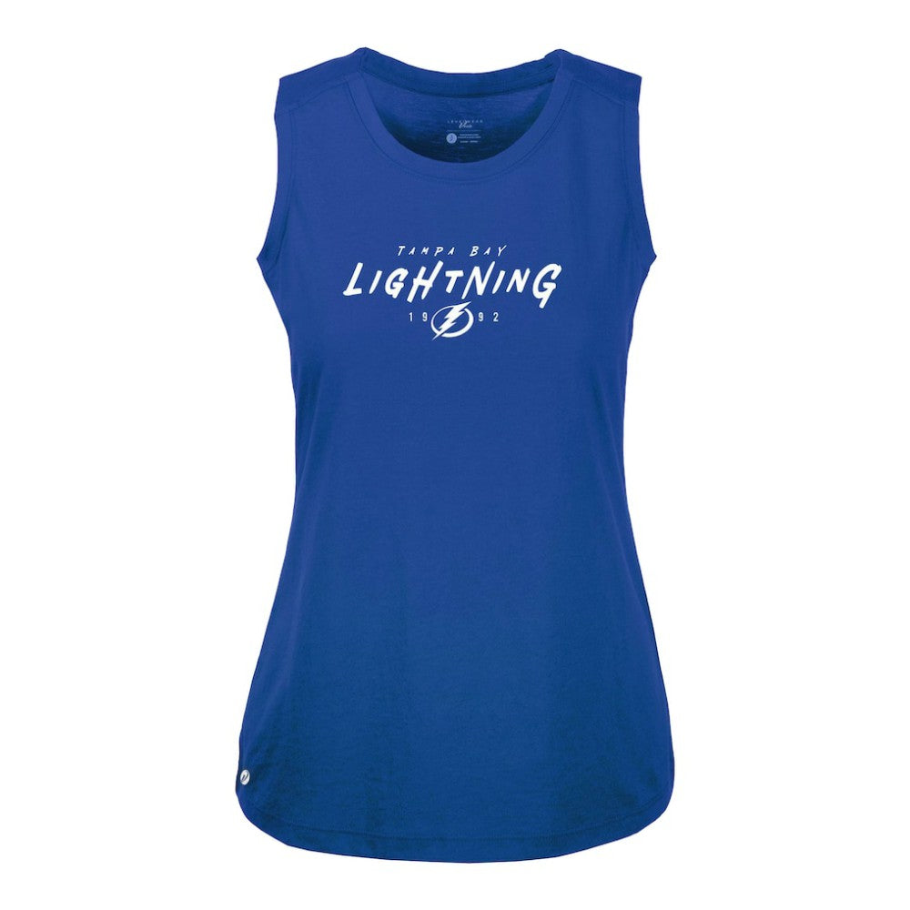 Tampa Bay Lightning - Levelwear Women's Macy Scratched Tank Top Royal