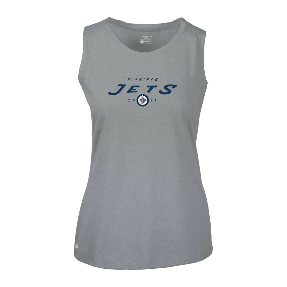 Winnipeg Jets - Levelwear Women's Macy Scratched Tank Top Gray