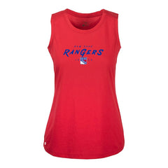 New York Rangers Levelwear Women's Macy Scratched Tank Top Red