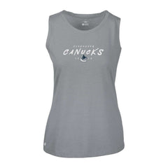 Vancouver Canucks - Levelwear Women's Macy Scratched Tank Top Gray