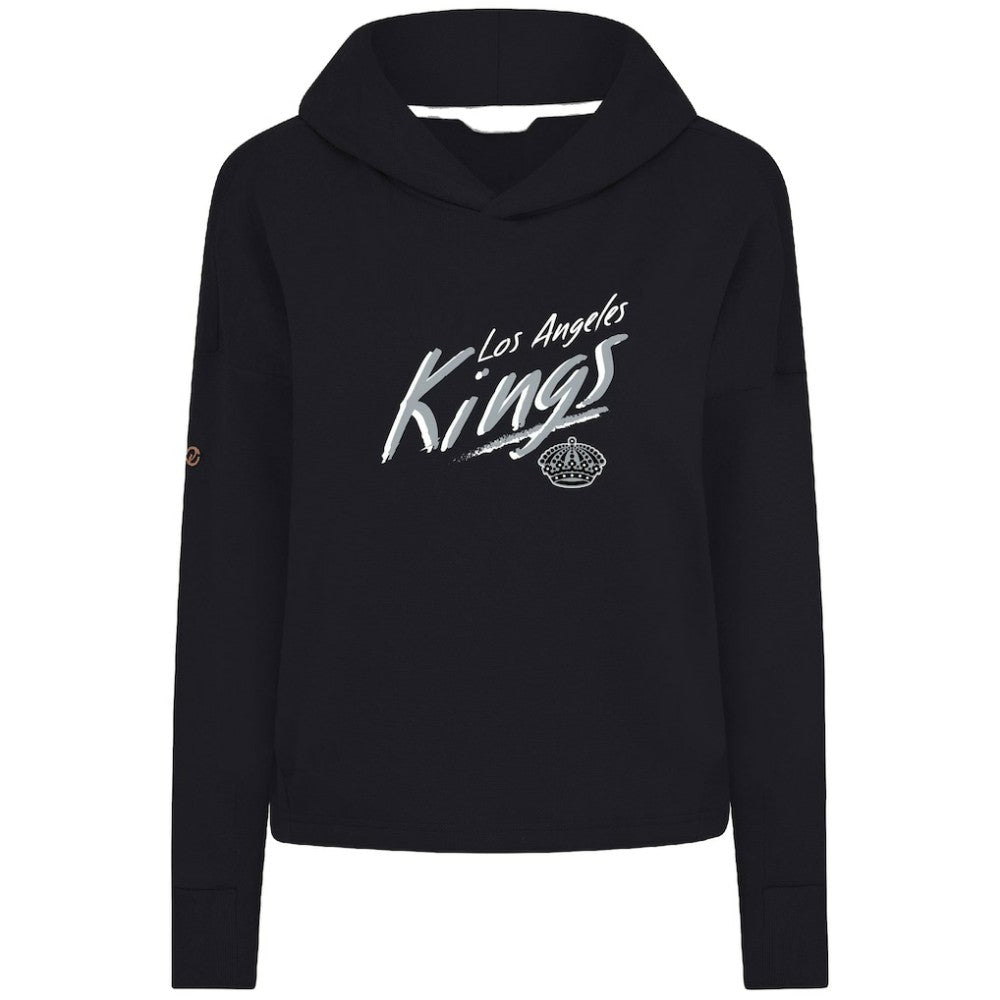 Los Angeles Kings - Levelwear Women's Sweet Sizzle Tri-Blend Cropped Pullover Hoodie Black