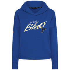 St. Louis Blues - Levelwear Women's Sweet Sizzle Tri-Blend Cropped Pullover Hoodie Royal