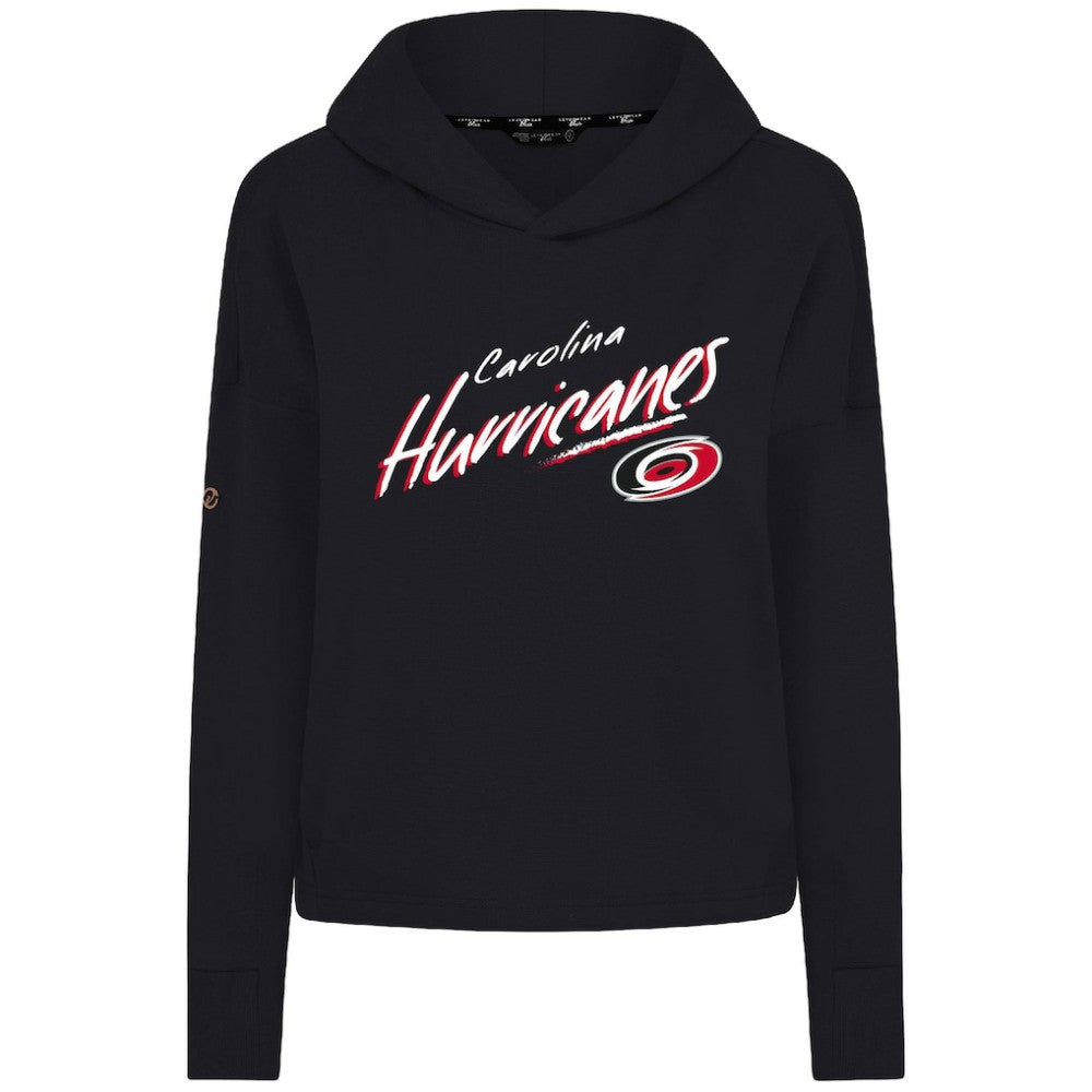 Carolina Hurricanes - Levelwear Women's Sweet Sizzle Tri-Blend Cropped Pullover Hoodie Black