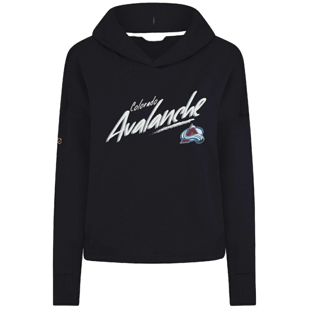 Colorado Avalanche - Levelwear Women's Sweet Sizzle Tri-Blend Cropped Pullover Hoodie Black