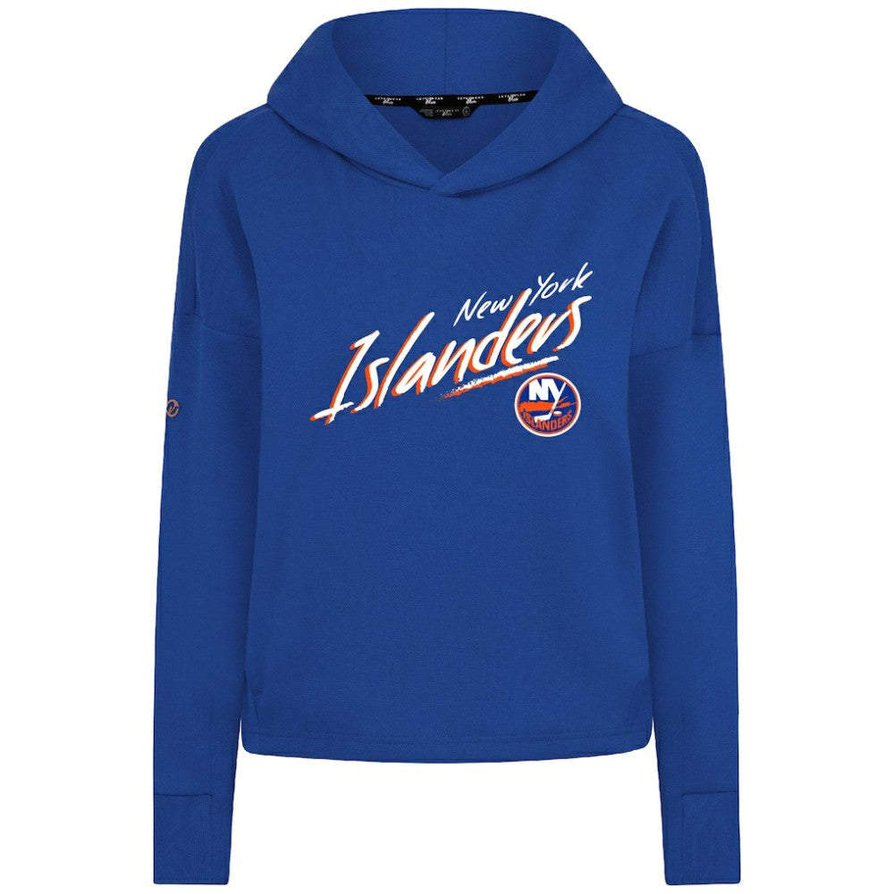 New York Islanders - Levelwear Women's Sweet Sizzle Tri-Blend Cropped Pullover Hoodie Royal