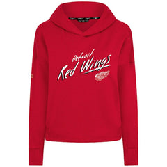 Detroit Red Wings - Levelwear Women's Sweet Sizzle Tri-Blend Cropped Pullover Hoodie Red