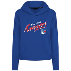 New York Rangers Levelwear Women's Sweet Sizzle Tri-Blend Cropped Pullover Hoodie Royal