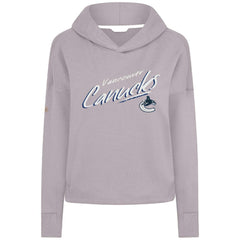 Vancouver Canucks - Levelwear Women's Sweet Sizzle Tri-Blend Cropped Pullover Hoodie Gray