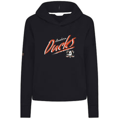 Anaheim Ducks - Levelwear Women's Sweet Sizzle Tri-Blend Cropped Pullover Hoodie Black