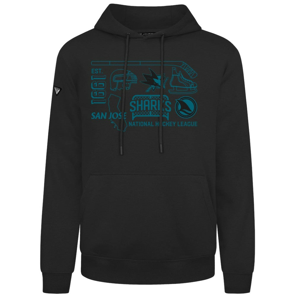San Jose Sharks - Levelwear Podium Campaign Pullover Hoodie Black