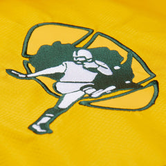 Green Bay Packers Tie Breaker Vintage Logo Lightweight Anorak Half-Zip Windbreaker Gold/Green - Mitchell & Ness