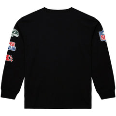 New York Jets Training Camp Vintage Logos Long Sleeve T-Shirt Black - Mitchell & Ness