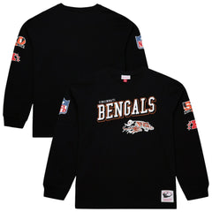 Cincinnati Bengals Training Camp Vintage Logos Long Sleeve T-Shirt Black - Mitchell & Ness