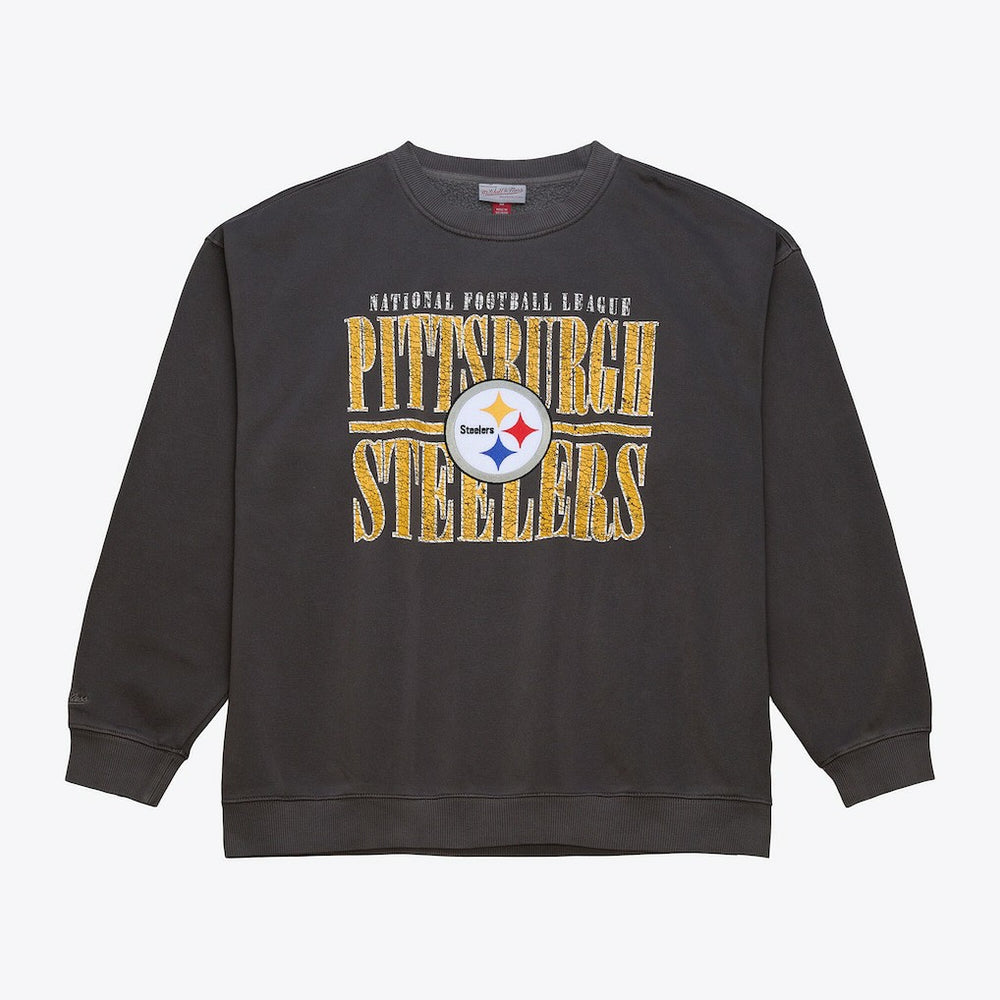 Pittsburgh Steelers Downtown Collection Fleece Sweatshirt Black - Mitchell & Ness
