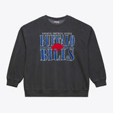 Buffalo Bills Downtown Crew Vintage Logo Sweatshirt Black - Mitchell & Ness