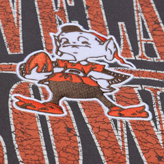 Cleveland Browns Downtown Crew Vintage Logo Sweatshirt Black - Mitchell & Ness