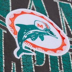 Miami Dolphins Downtown Crew Vintage Logo Sweatshirt Black - Mitchell & Ness