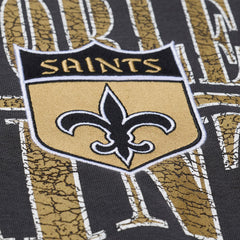 New Orleans Saints Downtown Crew Vintage Logo Sweatshirt Black - Mitchell & Ness