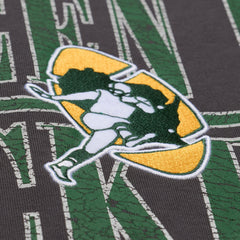 Green Bay Packers Downtown Crew Vintage Logo Sweatshirt Black - Mitchell & Ness