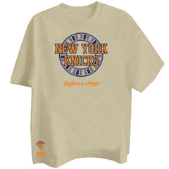 NBA - New York Knicks Two Hype Worldwide Collection Premium T-Shirt - Khaki
