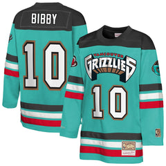 Mitchell & Ness - Mike Bibby Memphis Grizzlies Youth Maxxed Out 2.0 Fashion Hockey Jersey - Turquoise