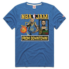 NBA - Stephen Curry Golden State Warriors Homage Unisex NBA Jam Tri-Blend T-Shirt - Royal