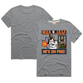 NBA - Jalen Brunson New York Knicks Homage Unisex NBA Jam Tri-Blend T-Shirt - Gray