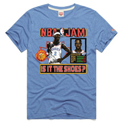 NBA - Shai Gilgeous-Alexander Oklahoma City Thunder Homage Unisex NBA Jam Tri-Blend T-Shirt - Light Blue