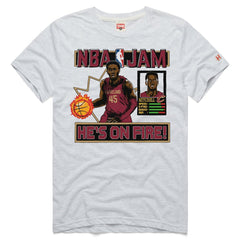 NBA - Donovan Mitchell Cleveland Cavaliers Homage Unisex NBA Jam Tri-Blend T-Shirt - Ash
