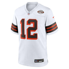 Shedeur Sanders Cleveland Browns 2025 NFL Draft 2nd Alternate Game Jersey White - Nike