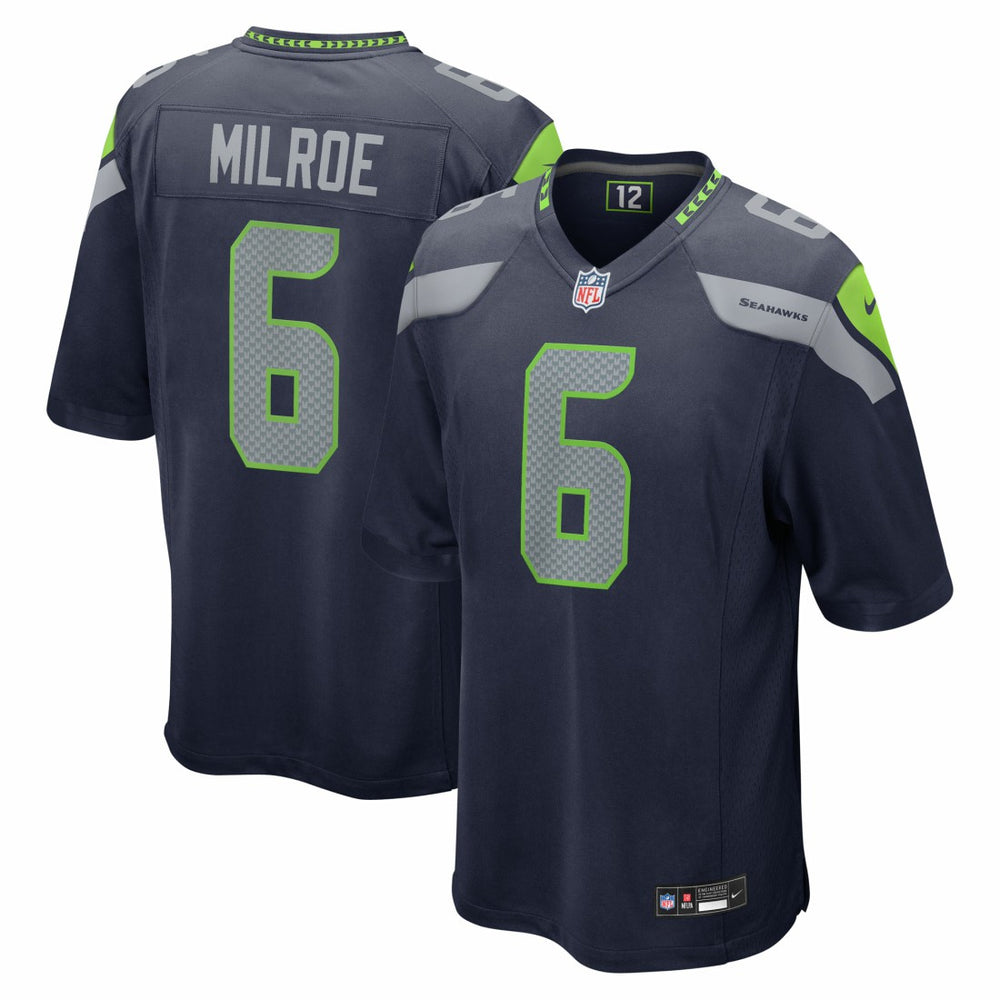Jalen Milroe Seattle Seahawks 2025 NFL Draft Game Jersey College Navy - Nike