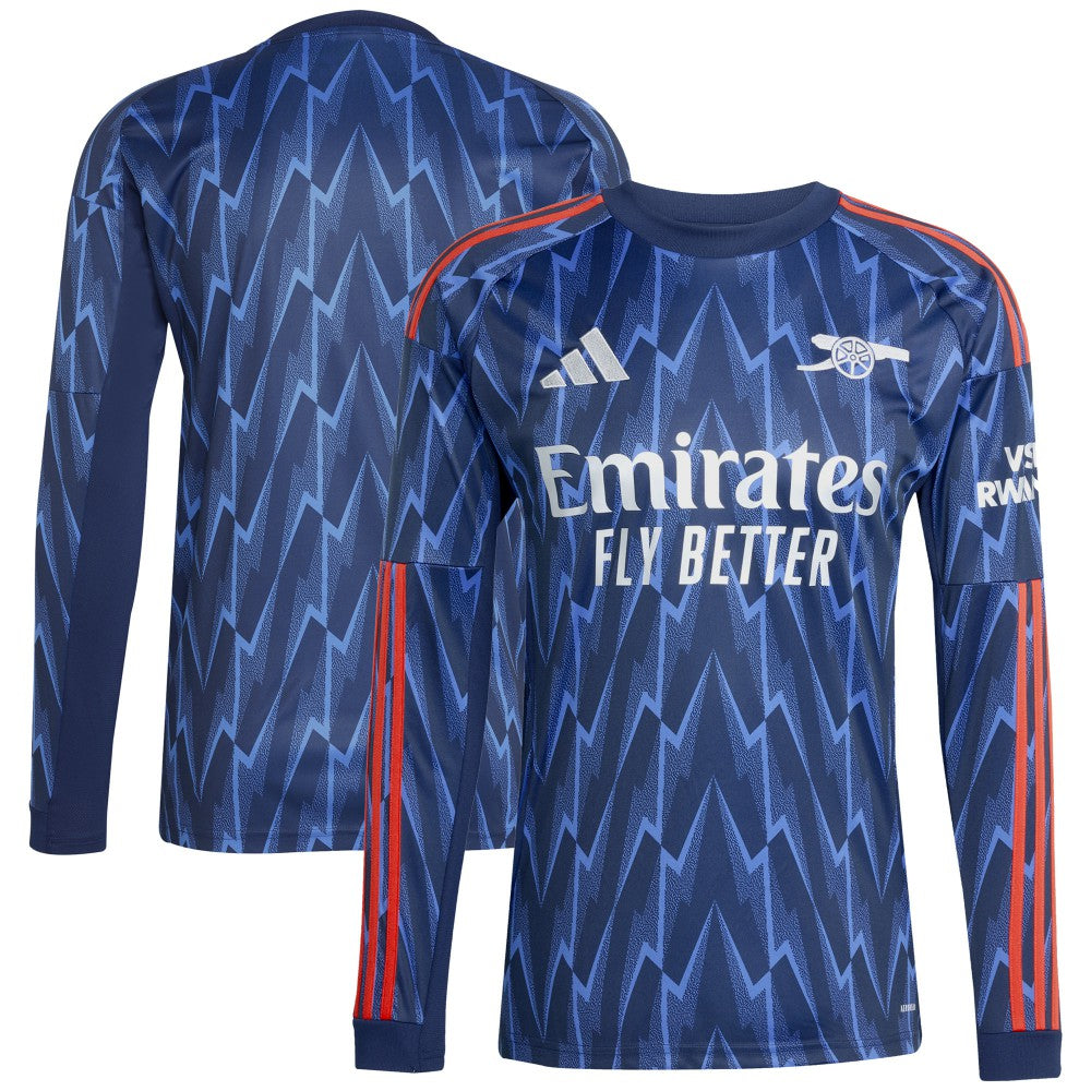 Adidas Arsenal 2025/26 Away Replica Long Sleeve Jerseys - Blue