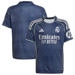 Adidas Real Madrid Youth 2025/26 Away Replica Jerseys - Blue