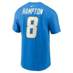 Omarion Hampton Los Angeles Chargers Name & Number T-Shirt Powder Blue - Nike