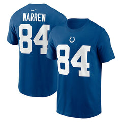 Tyler Warren Indianapolis Colts Name & Number T-Shirt Royal - Nike