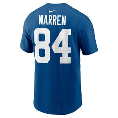 Tyler Warren Indianapolis Colts Name & Number T-Shirt Royal - Nike