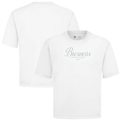 Milwaukee Brewers Levelwear Ethereal Oversized Luxe Signature Knit T-Shirt Clearance