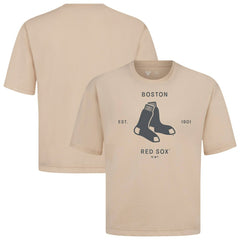 Boston Red Sox Levelwear Crossway Oversized Luxe Signature Knit T-Shirt Near Me